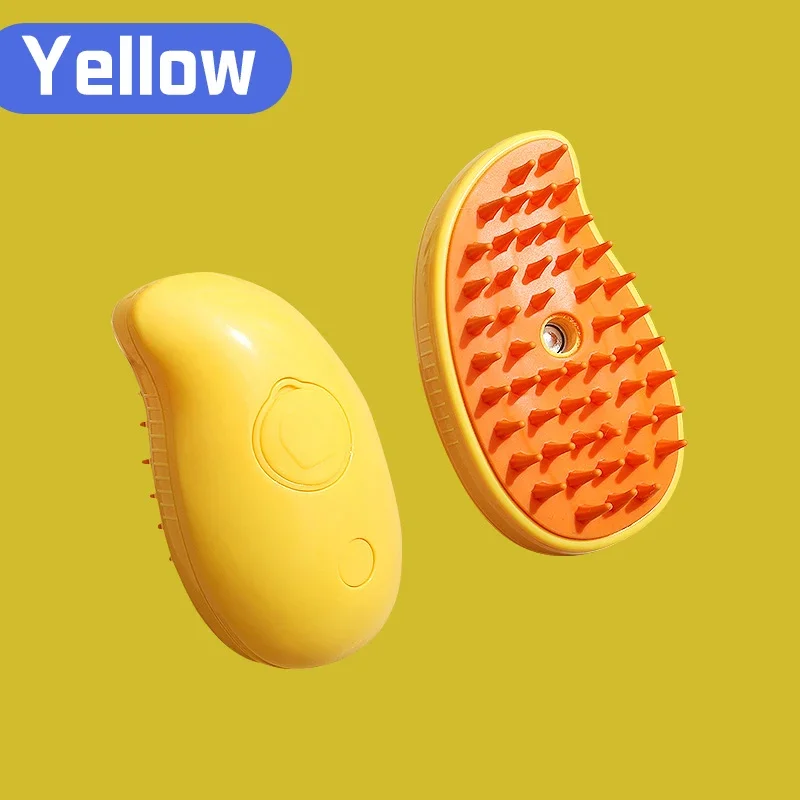 Steam Cat Brush for Grooming & Massage, Rechargeable Pet Hair Removal Comb with USB Cable