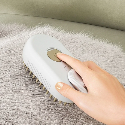 Steam Cat Brush for Grooming & Massage, Rechargeable Pet Hair Removal Comb with USB Cable
