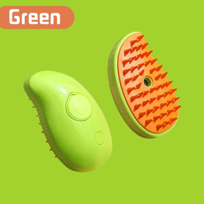 Steam Cat Brush for Grooming & Massage, Rechargeable Pet Hair Removal Comb with USB Cable
